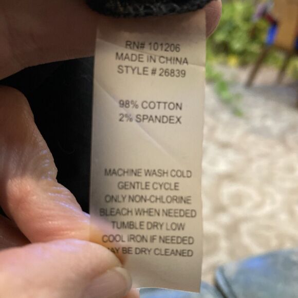 Soft‎ Surroundings Black High Collar Tunic Button Up Blouse Top M Cotton Blend - Picture 11 of 11